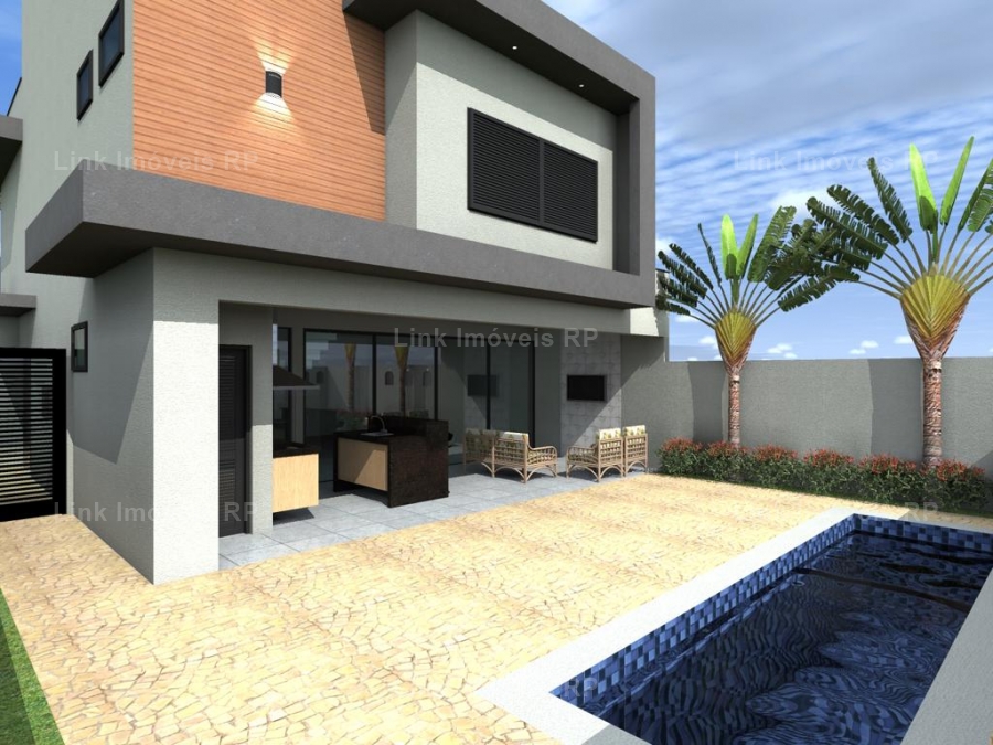 Casa em Condomnio 204m em Jardim Cybelli em Ribeiro Preto, por R$ 945.000